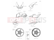 KAWASAKI 2025 61 Decals(Green)