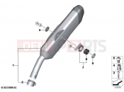 BMW Motorrad BMW 2025 F models F 900 GS (0K61, 0K63) Rear silencer