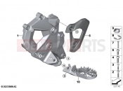 BMW Motorrad BMW 2025 F models F 900 GS (0K61, 0K63) Footrest plate/footrest front left