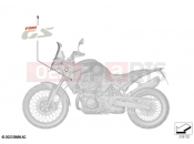 BMW Motorrad BMW 2025 F models F 900 GS (0K61, 0K63) Sticker WND2 black-storm