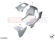 BMW Motorrad BMW 2025 F models F 900 GS (0K61, 0K63) Painted parts YN2E white/blue/red