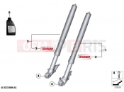 BMW Motorrad BMW 2026 F models F 900 GS (0K61, 0K63) Fork leg