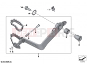 BMW Motorrad BMW 2026 F models F 900 GS (0K61, 0K63) Footbrake lever, adjustable