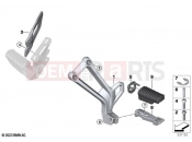BMW Motorrad BMW 2026 F models F 900 GS (0K61, 0K63) Footpeg plate/Rear footpeg