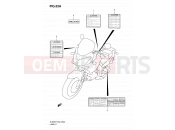 SUZUKI DL650 K8 (2008) V-Strom (E02,E19,E24,E37) 52A - LABEL (MODEL K8/K9)