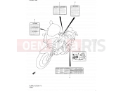 SUZUKI DL650A L1 (2011) V-Strom (E03,E28,E33) 112 - LABEL (DL650AL1 E28)
