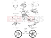 KAWASAKI NINJA 400 (EX400GLFA) 61 Decals(Green)