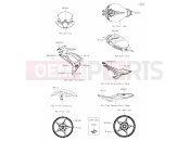 KAWASAKI 2020 63 Decals(White)