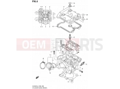 SUZUKI DL650A L4 (2014) V-Strom (E38) 3 - CYLINDER HEAD (REAR)