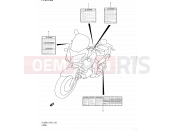 SUZUKI DL650UE L1 (2011) V-Strom (E19) 123 - LABEL (DL650L1 E24)