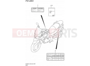SUZUKI DL650XA L5 (2015) V-Strom (E03,E28,E33) 496A - LABEL (DL650XAL5 E28)