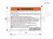 CFMOTO 450 SR (CF400-6F [EU5] ) WARNING DECAL - F19-1