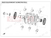 CFMOTO 450 SR (CF400-6F [EU5] ) CRANKSHAFT @^CONNECTING ROD(2) - E04-2