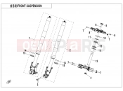 CFMOTO 450 MT (CF400-8A [CN4] ) FRONT SUSPENSION(ZEPHYR BLUE) - F05-A