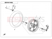 CFMOTO 400 NK (CF400-A [EU4] ) FRONT WHEEL(SILVER BLACK-RIM) - F07-B