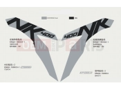 CFMOTO 400 NK (CF400-A [EU4] ) DECAL(PEARL BLACK) - F19-C