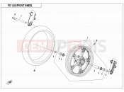 CFMOTO 400 NK (CF400-A [EU4] ) FRONT WHEEL(FRONT RIM-MATTE BLACK) - F07-A