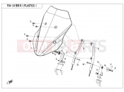 CFMOTO 2019 MOTORCYCLE 650 MT (CF650-3C [EU 4] ) PLASTICS 1(BIG WINDSHIELD)