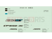 CFMOTO 2019 MOTORCYCLE 650 MT (CF650-3C [EU 4] ) DECAL(PEARL WHITE/NEBULA WHITE)