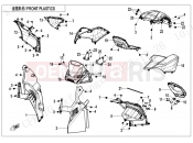 CFMOTO CFORCE 1000 (CF1000ATR-2) FRONT PLASTICS(7\'\' DASHBOARD) - F04-2-A-V1