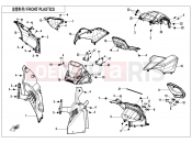 CFMOTO CFORCE 1000 (CF1000ATR-2) FRONT PLASTICS(7\'\' DASHBOARD) - F04-2-A-V3