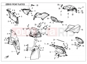 CFMOTO CFORCE 1000 (CF1000ATR-2) FRONT PLASTICS(7\'\' DASHBOARD,WITH GEARSHIFT LOCK) - F04-2-C-V1