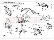 CFMOTO CFORCE 1000 (CF1000ATR-2) FRONT PLASTICS(8\'\' DASHBOARD,WITH GEARSHIFT LOCK) - F04-2-D-V1