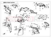 CFMOTO CFORCE 1000 (CF1000ATR-2 [WITHOUT ABS] ) FRONT PLASTICS(7\'\' DASHBOARD) - F04-2-A-V2