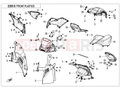 CFMOTO CFORCE 1000 (CF1000ATR-2 [WITHOUT ABS] ) FRONT PLASTICS(8\'\' DASHBOARD) - F04-2-B-V2