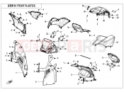 CFMOTO CFORCE 1000 (CF1000ATR-2 [WITHOUT ABS] ) FRONT PLASTICS(8\'\' DASHBOARD) - F04-2-B-V3