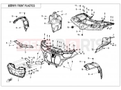 CFMOTO 2025 ATV CFORCE 1000 (CF1000ATR-3) FRONT PLASTICS(MUD) - F04-1