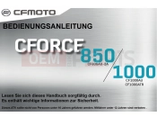 CFMOTO CFORCE 1000 (CF1000AU) OWNER'S MANUAL(GERMAN) - F38-E