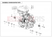 CFMOTO CFORCE 1000 (CF1000AU) ENGINE MOUNTING PARTS - F00-1-V2