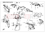 CFMOTO CFORCE 1000 (CF1000AU-2) FRONT PLASTICS(8\'\' DASHBOARD,WITH GEARSHIFT LOCK) - F04-2-D-V2