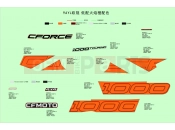 CFMOTO CFORCE 1000 (CF1000AU-2) DECAL(LAVA ORANGE) - F19-1-A