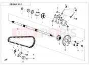 CFMOTO CFORCE 110 (CF110AY10-2) REAR AXLE(BOLT REGULATING) - F33-B-V2