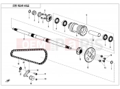 CFMOTO CFORCE 110 (CF110AY10-2) REAR AXLE(CAM REGULATING) - F33-A-V2