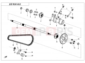 CFMOTO CFORCE 110 (CF110AY10-2) REAR AXLE(BOLT REGULATING) - F33-B-V2