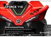 CFMOTO CFORCE 110 (CF110AY10-2) OWNER\'S MANUAL(GERMAN) - F38-C