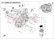 CFMOTO 2017 ATV CFORCE 450 (CF400ATR-2L [T3b] ) LEFT CRANKCASE ASSY - E01-1