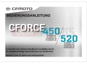 CFMOTO CFORCE 450 (CF400ATR-2L [T3b] ) OWNERâS MANUAL(GERMAN) - F38-E-V1