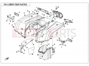 CFMOTO CFORCE 450 (CF400ATR-2S [T3b] ) REAR PLASTICS - F04-3