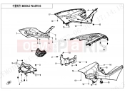 CFMOTO CFORCE 400 (CF400AU-3S) MIDDLE PLASTICS - F04-3