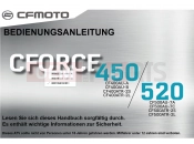 CFMOTO 2019 ATV CFORCE 450 (CF400AU-A) OWNERâS MANUAL(GERMAN) - F38-E
