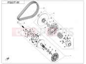 CFMOTO 2019 ATV CFORCE 450 (CF400AU-A) CLUTCH @^ CVT ASSY.(16g WEIGHT ROLLER) - E05-B-V2