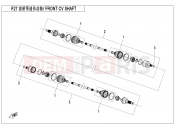 CFMOTO 2020 ATV CFORCE 450 (CF400AU-B) FRONT CV SHAFT - F27