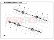 CFMOTO 2017 ATV CFORCE 450 (CF400AU-L) FRONT CV SHAFT (SPS) - F27-A