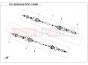 CFMOTO CFORCE 450 (CF400AU-L) FRONT CV SHAFT (SPS) - F27-A
