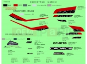CFMOTO CFORCE 520 (CF500ATR-2L [T3a] ) DECAL KITS(FIRE RED) - F19-1-B