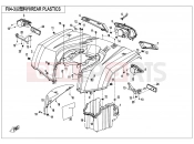 CFMOTO CFORCE 520 (CF500ATR-2L [T3b] ) REAR PLASTICS - F04-3